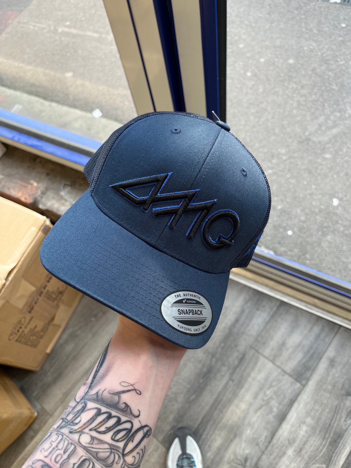 Navy black & royal blue cap