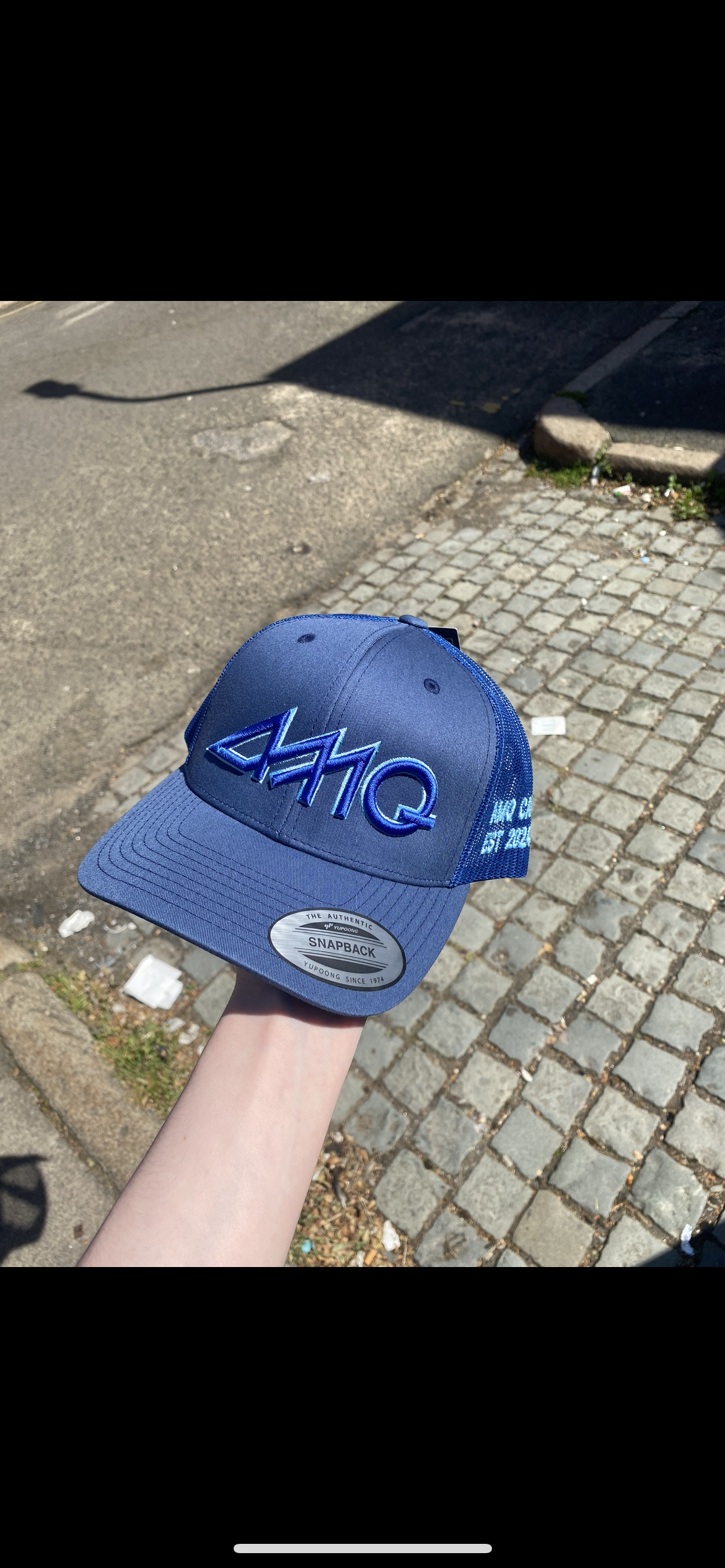 Navy powder blue & royal cap