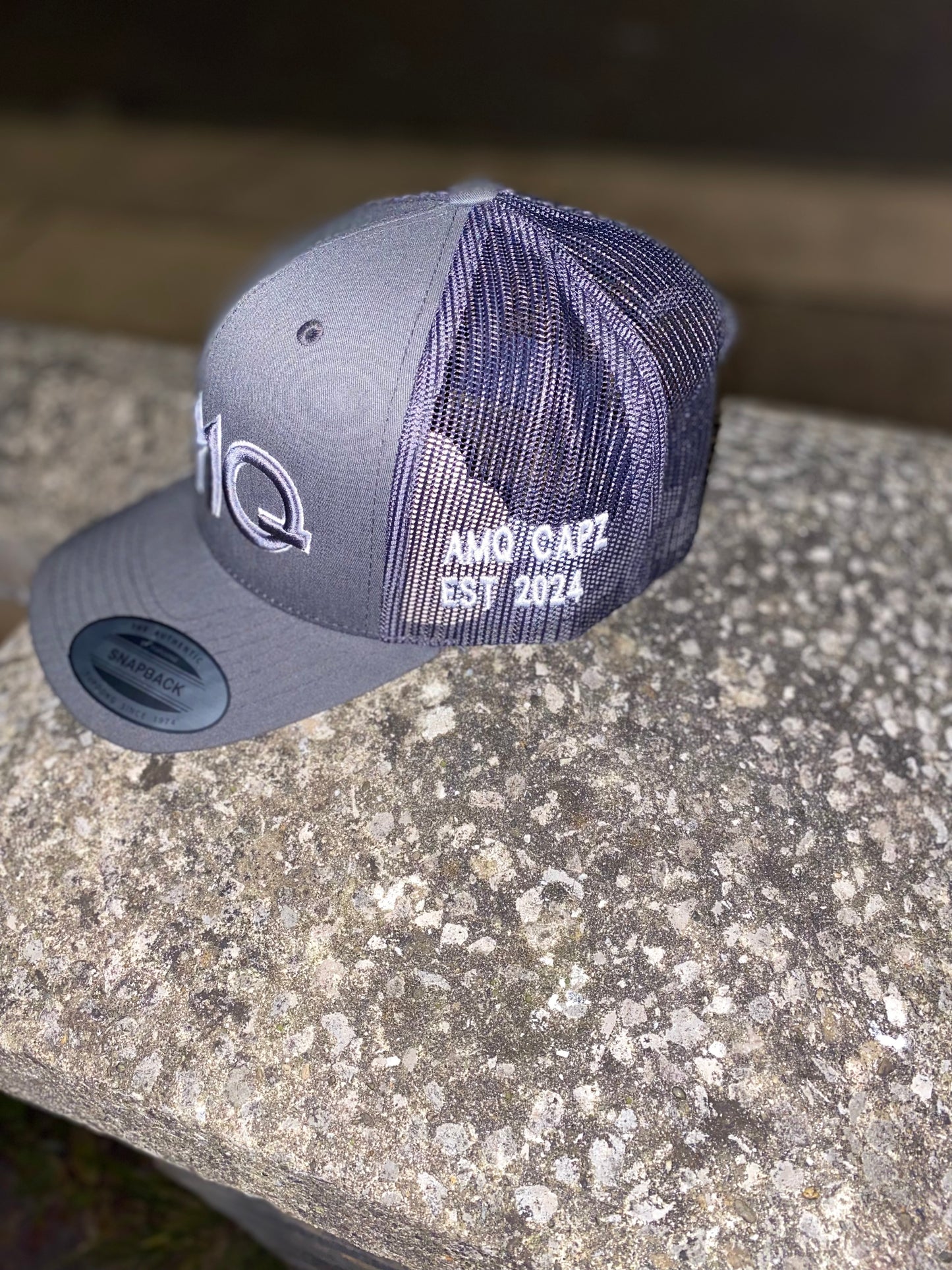 Dark grey & silver cap