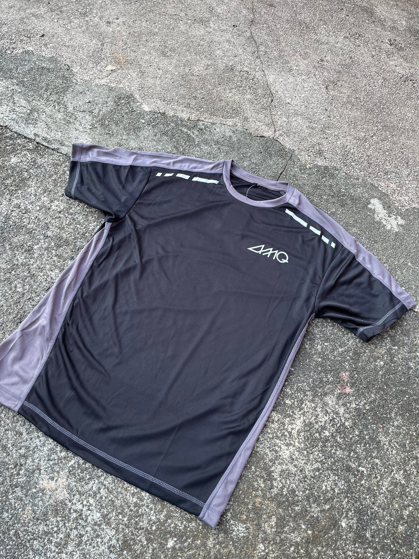 Black & grey AMQ Active t shirt