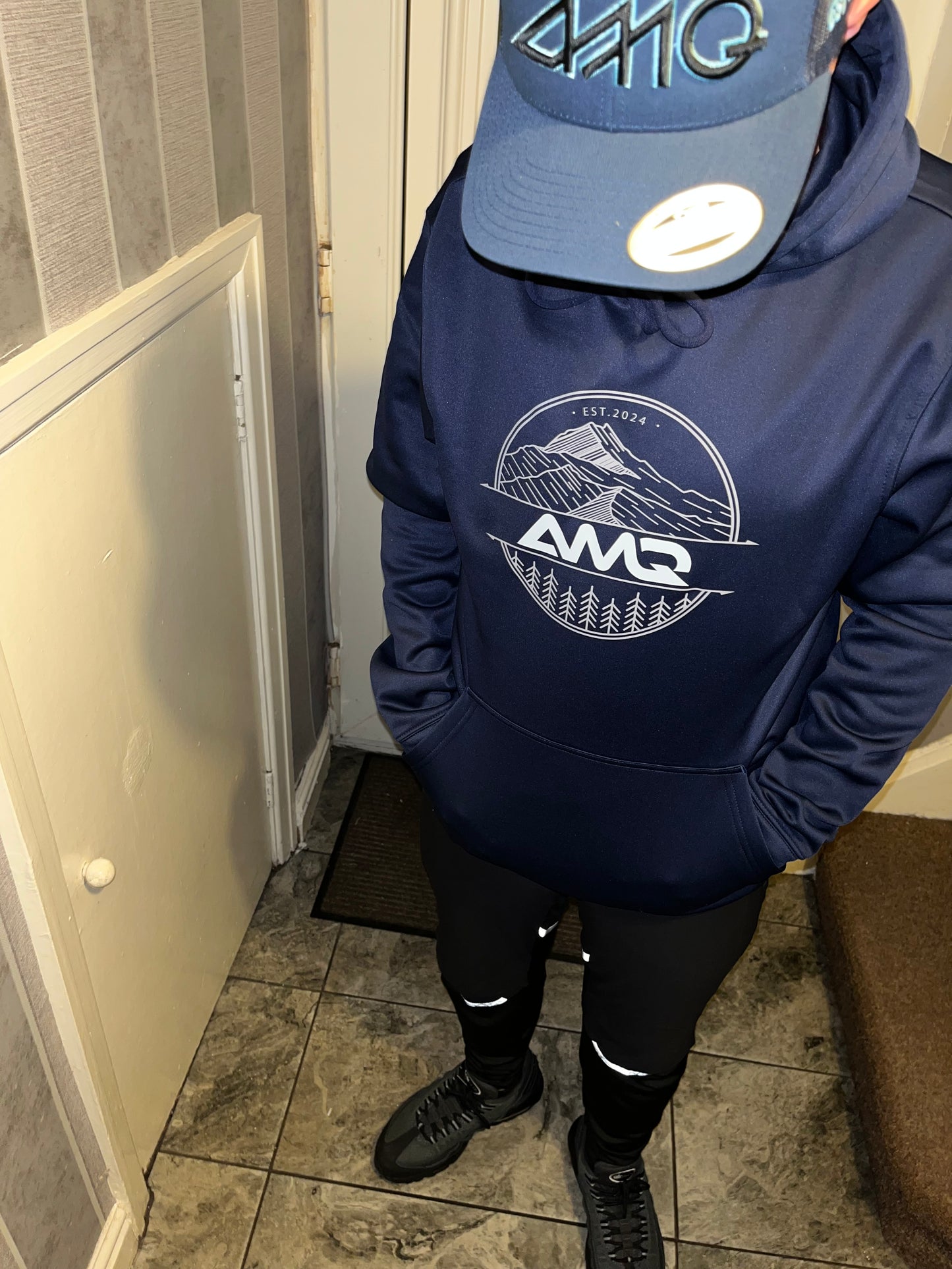 Everest x AMQ Navy Hoodie