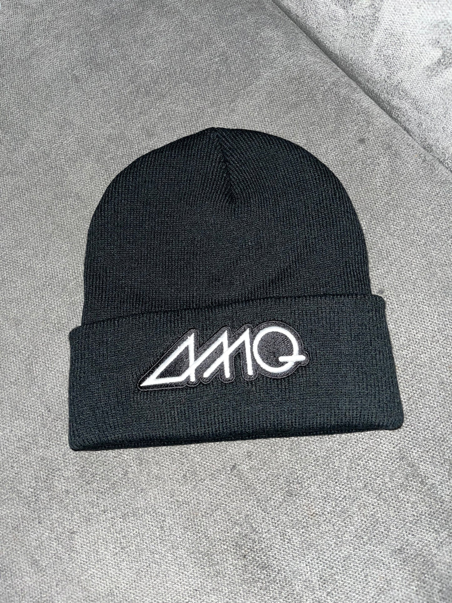 Black & white AMQ beanie