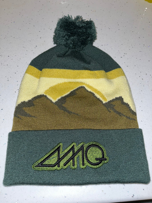 AMQ x Mountain Kharki & black bobble hat