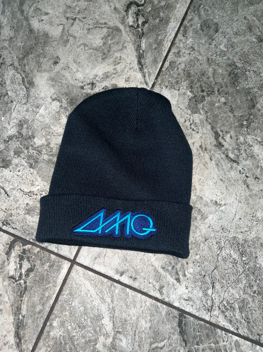 Navy & Baltic blue AMQ beanie