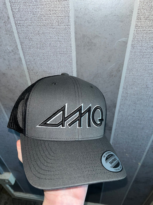 Dark grey black & silver cap