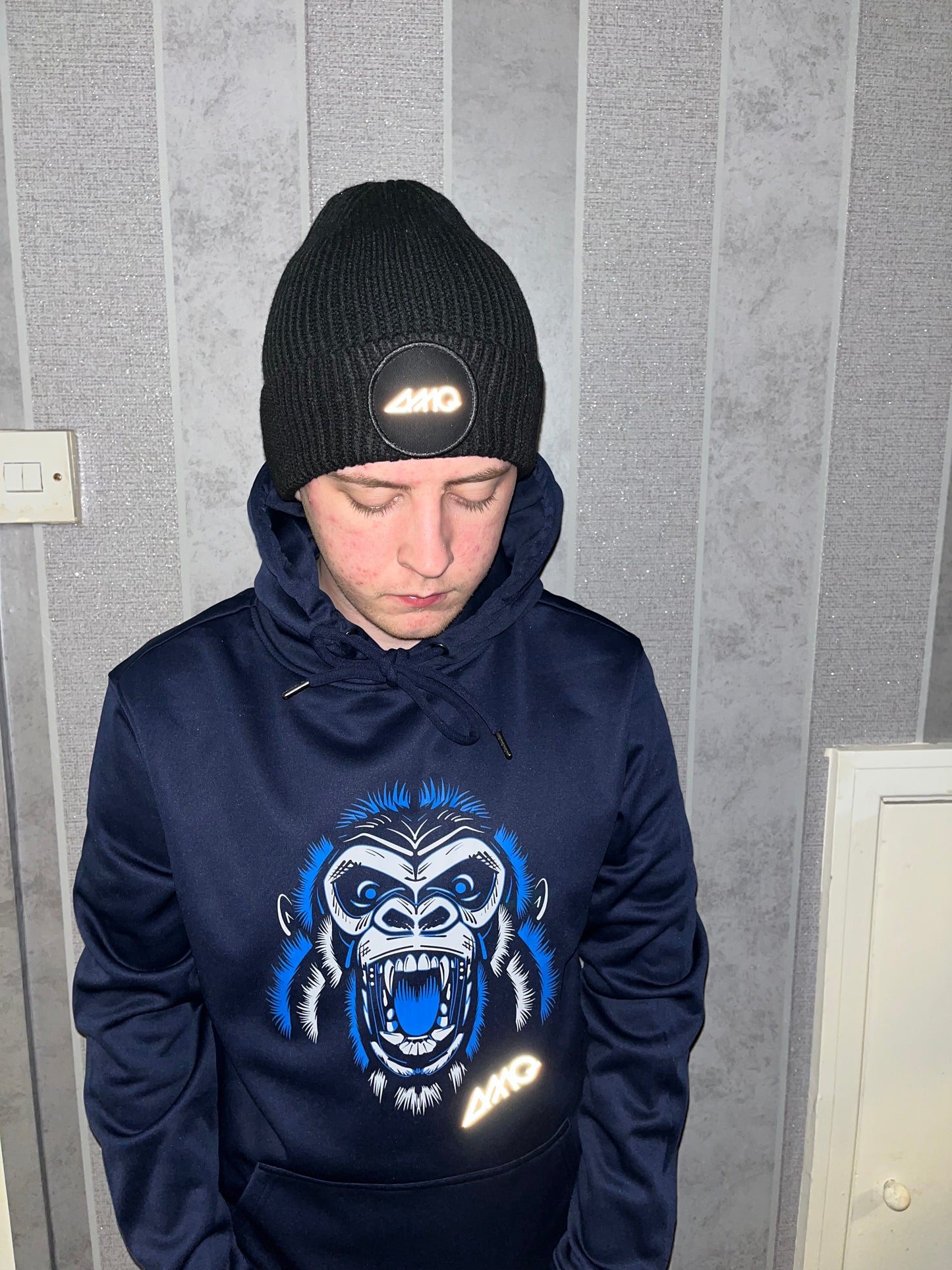 ROYAL GORILLA REFLECTIVE NAVY HOOD