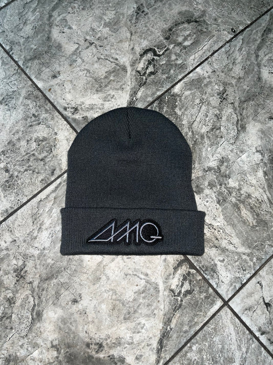 Charcole & black amq beanie