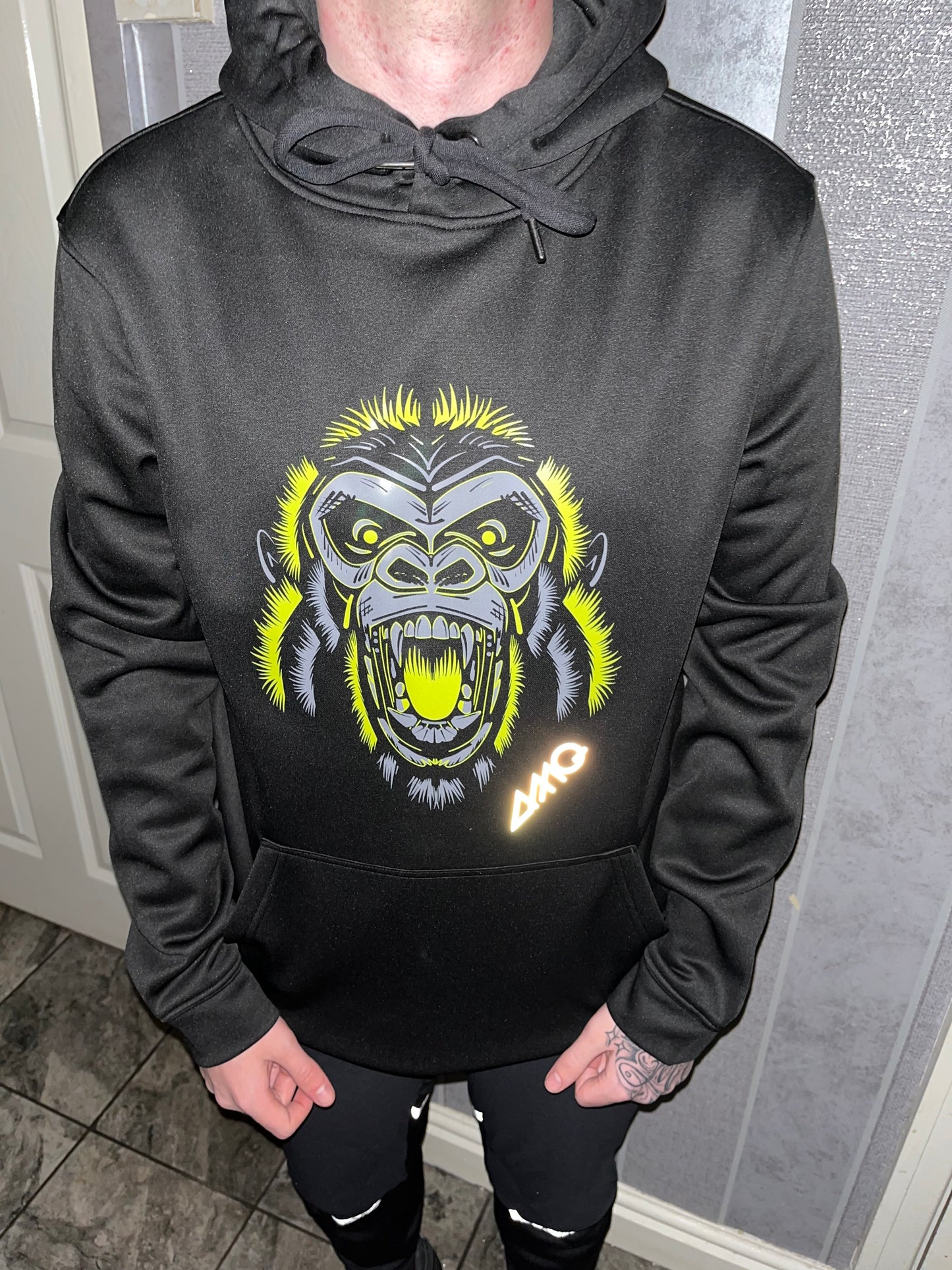 OG NEON GORILLA REFLECTIVE HOOD