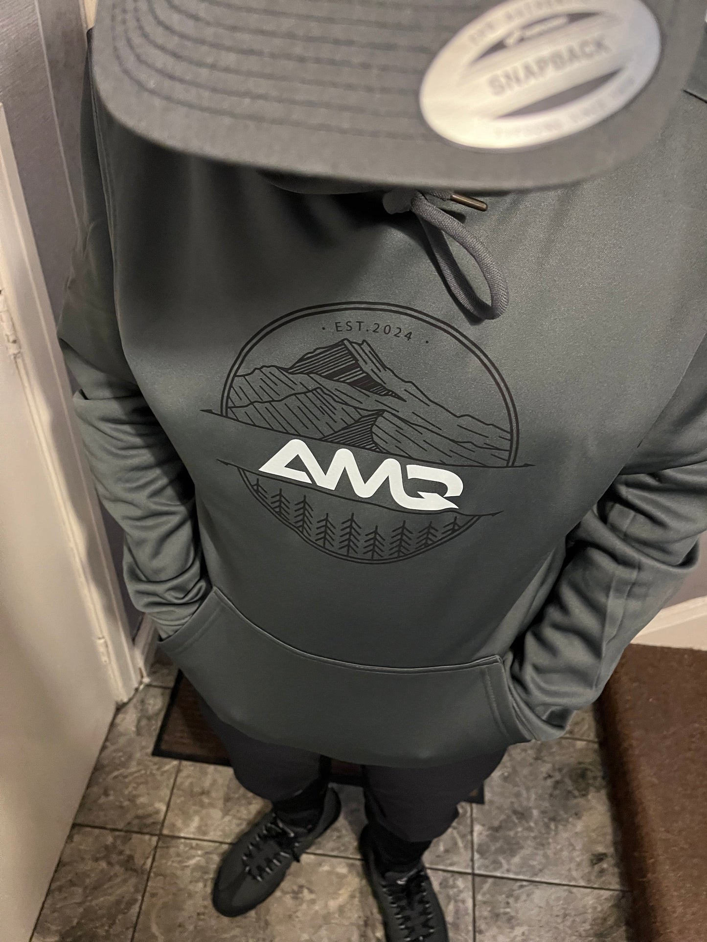 Everest x AMQ space grey hoodie