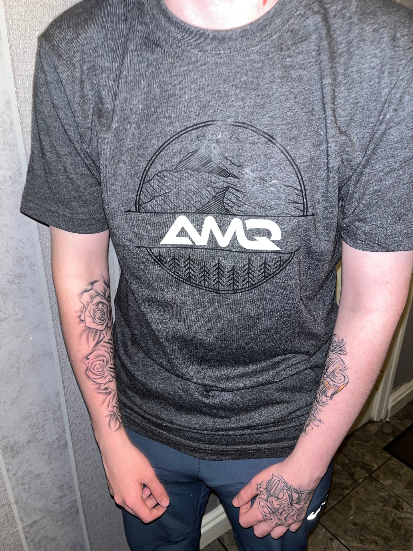 Everest x amq grey t shirt