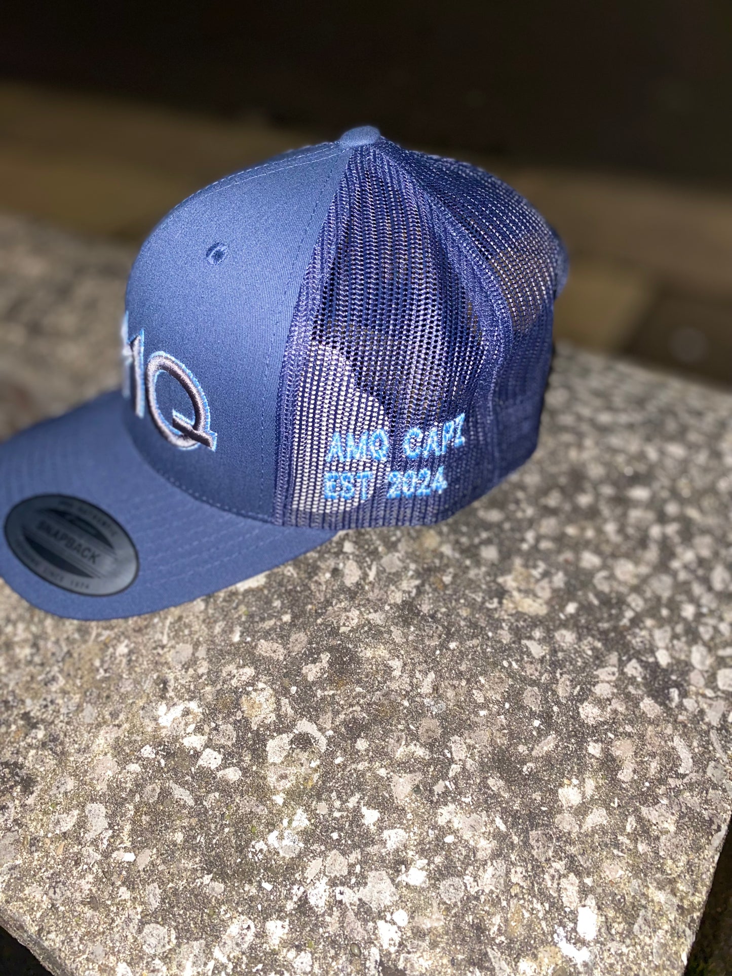 Navy grey & tri blue cap