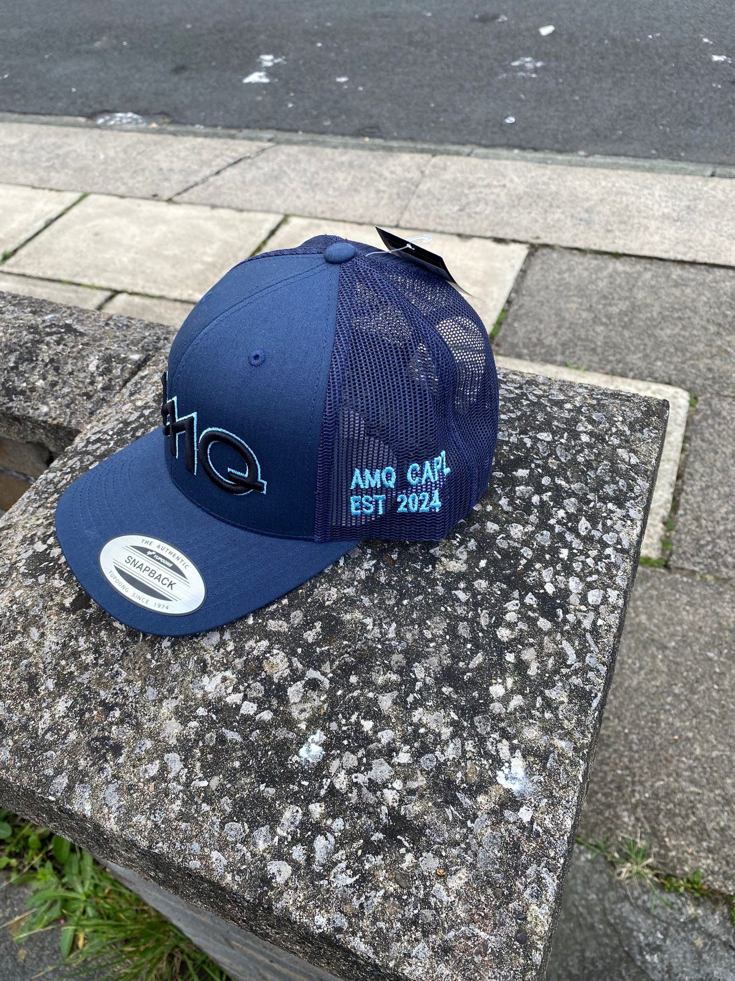 Navy Black Powder Blue Cap