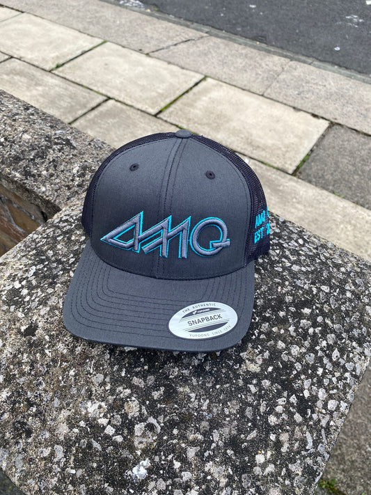 Grey On Grey Turquoise Cap