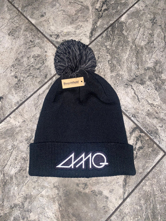 Black And Charcoal Bobble Hat